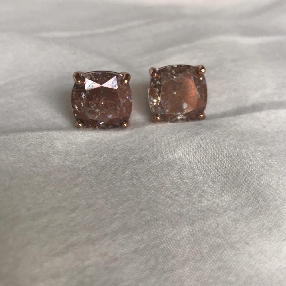 Kate Spade large square stud earrings.